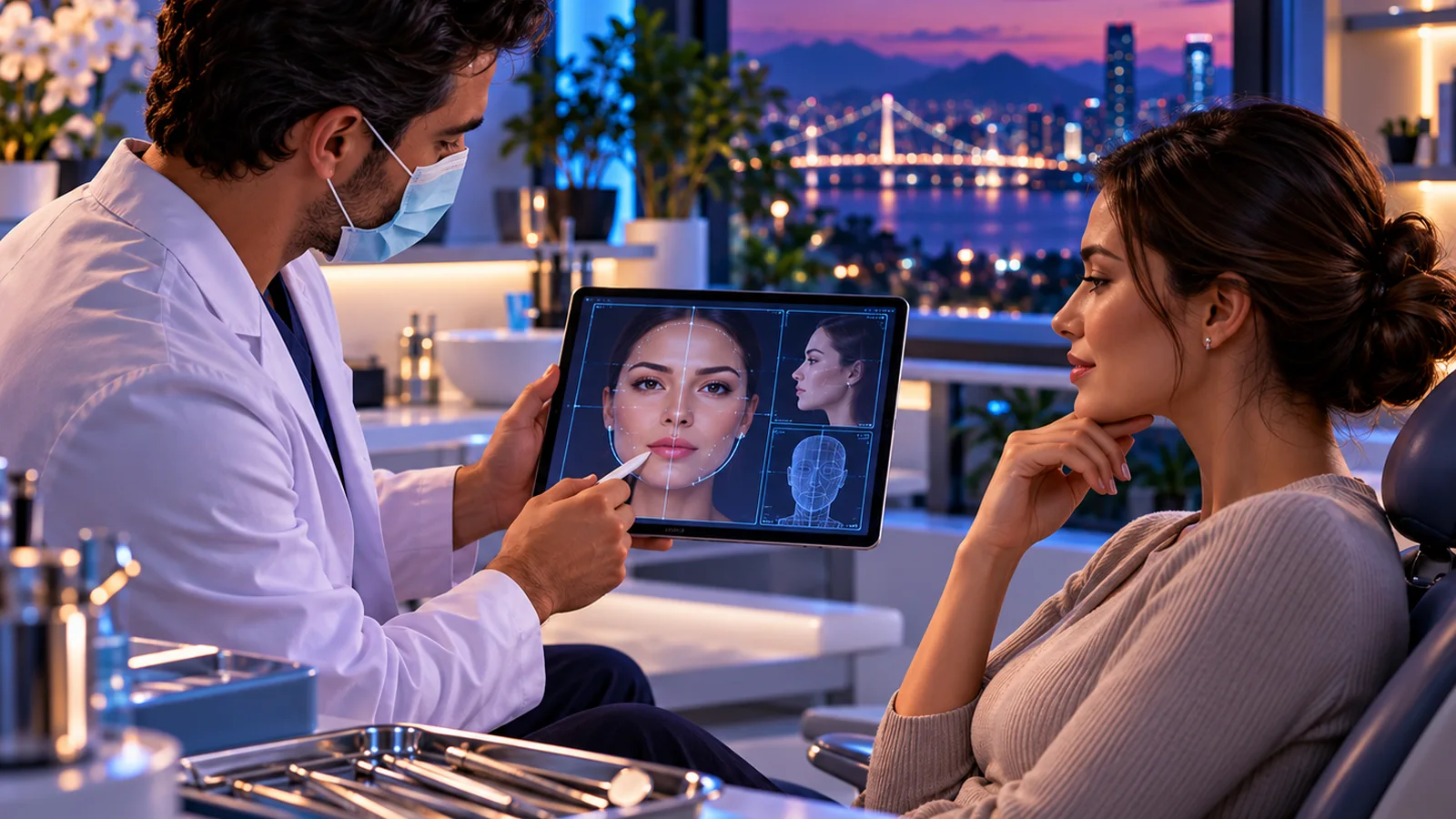 Avaliação facial odontológica ilustrativa com apoio de tecnologia digital